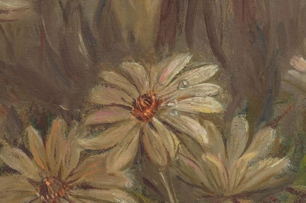 Artwork by Lennon Ray Bandel, 1906-2004). Song of Summer. Circa 1975. Clearly a Missouri subject, Made of Canvas