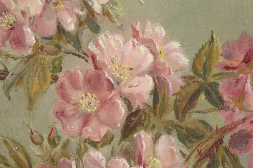 Artwork by Lennon Ray Bandel, 1906-2004). Song of Summer. Circa 1975. Clearly a Missouri subject, Made of Canvas