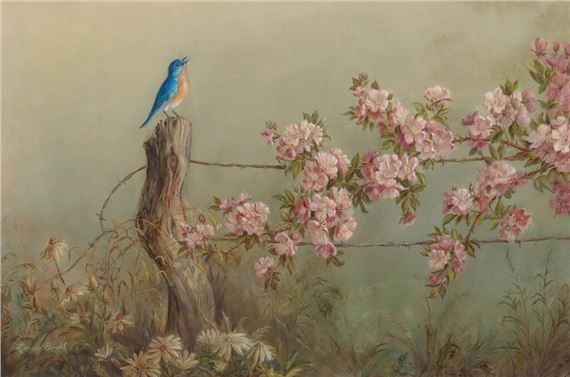 1906-2004). Song of Summer. Circa 1975. Clearly a Missouri subject by Lennon Ray Bandel, circa 1975