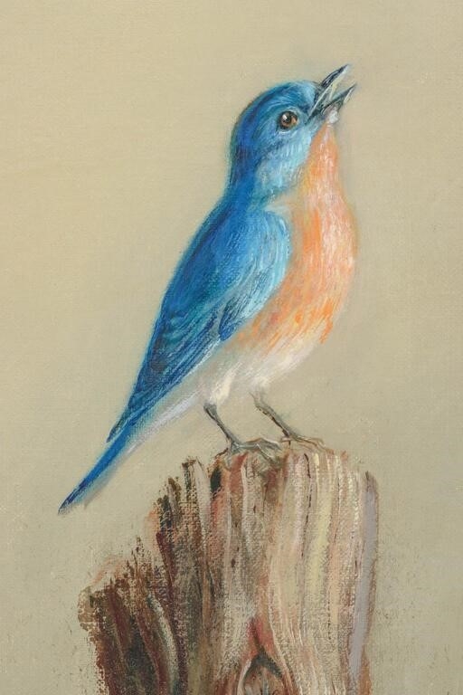 Artwork by Lennon Ray Bandel, 1906-2004). Song of Summer. Circa 1975. Clearly a Missouri subject, Made of Canvas