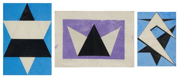 Ohne Titel (Faltung) (Untitled (Folding)) & Fastnacht (Shrove Tuesday) & 14.09.1966/1 by Hermann Glöckner, Executed in 1985