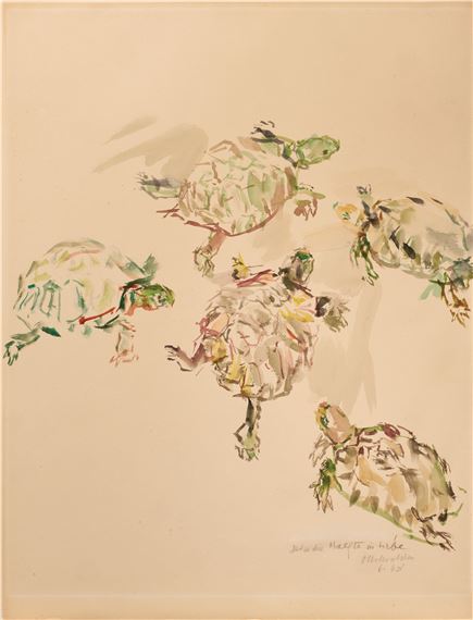 Schildkr by Oskar Kokoschka, Executed in 1968