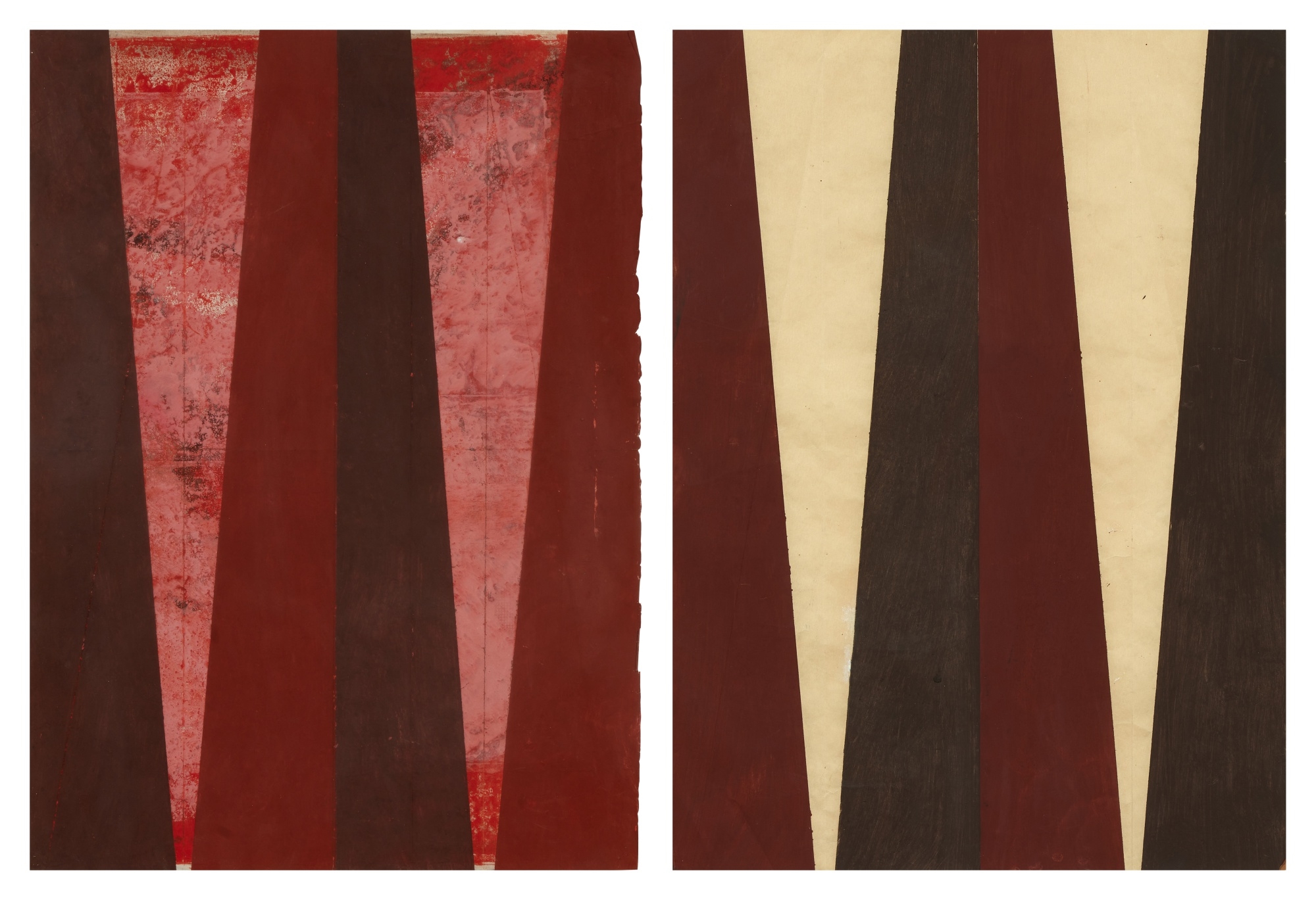 Artwork by Hermann Glöckner, Schornsteine & Schornsteine, Made of tempera on paper