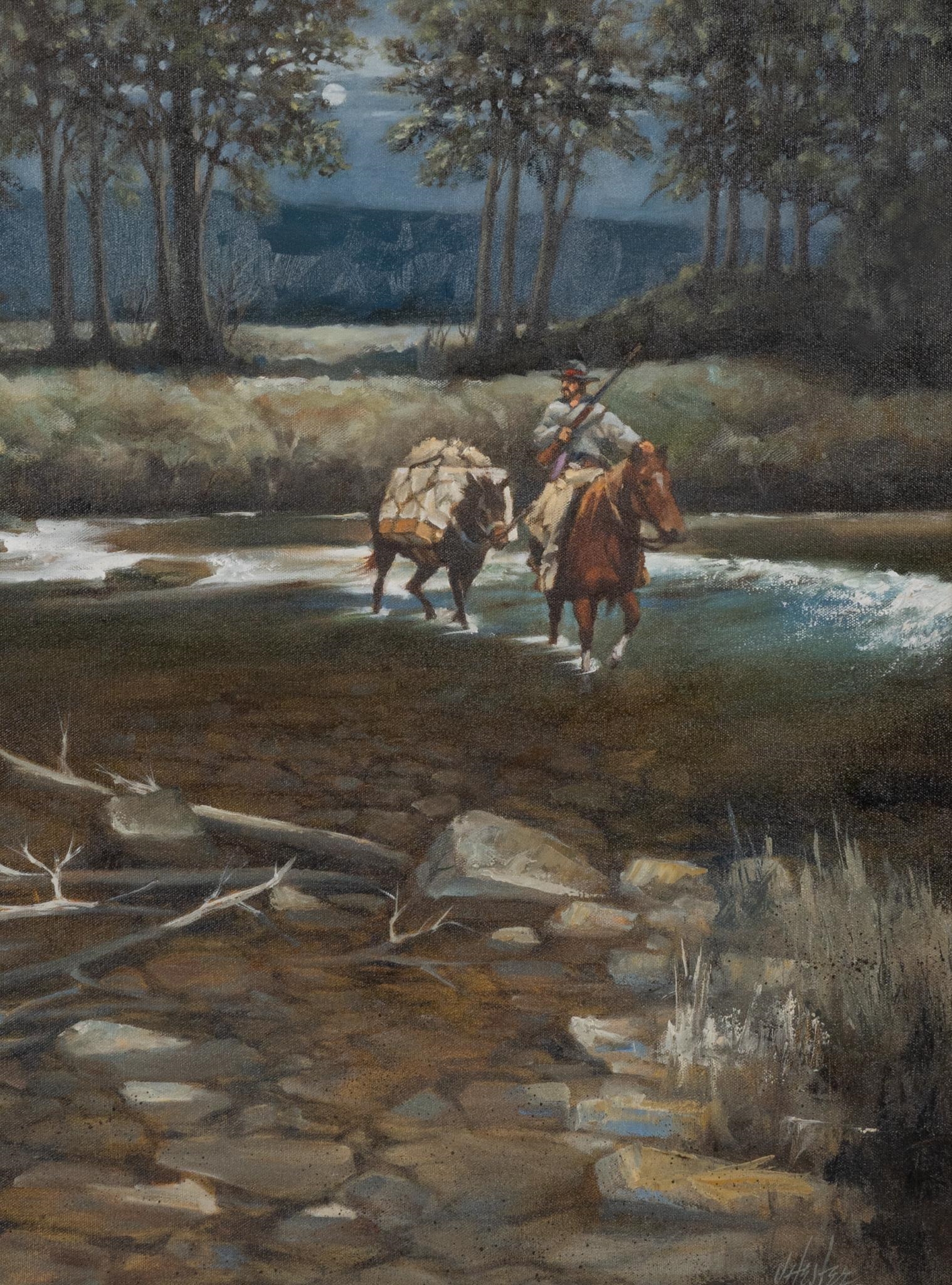 Jay Hester | Nighttime River Crossing | MutualArt