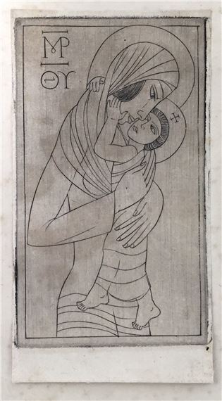 (intaglio) Madonna and Child by Eric Gill, 1924