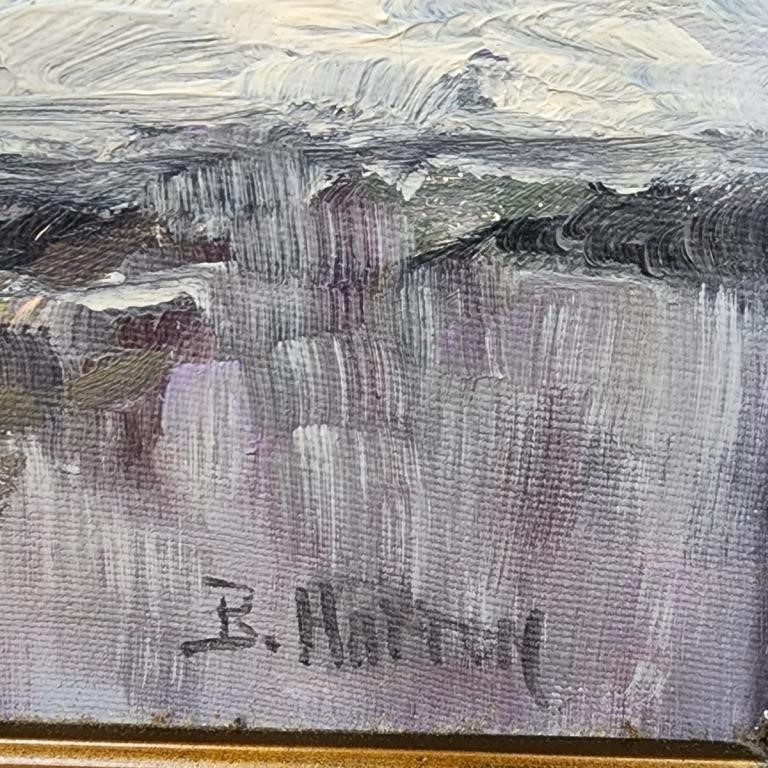 Artwork by Bertha Hatton Duke, Bertha Hatton (Duke) 16x20 O/C Winter Creek, Made of O/C