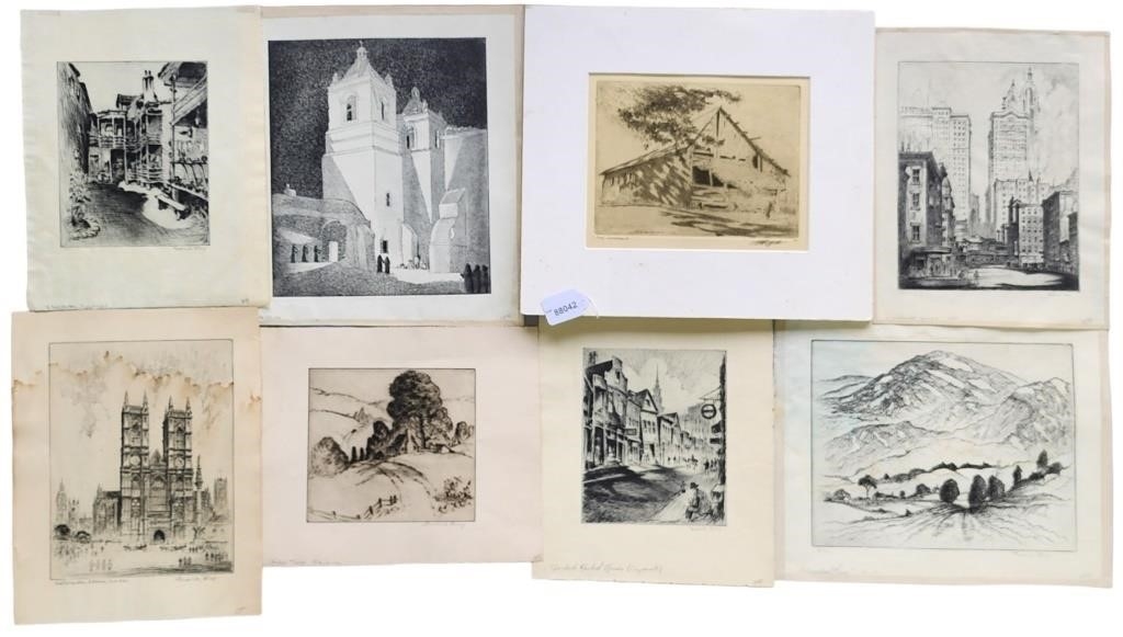 Louis Oscar Griffith | LO Griffith Etching, The Landmark | MutualArt