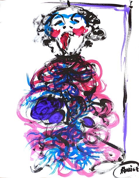 Artwork by Jean-Paul Muslin, Sans titre / Encres sur papier / Signé en bas à droite /, Made of ink on paper