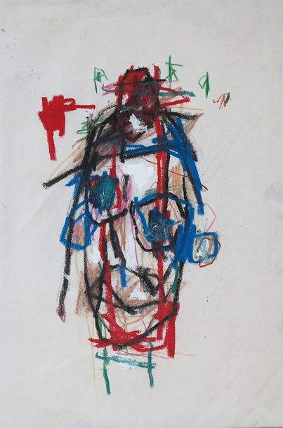 Artwork by Edward Goss, Studys / Technique mixte sur papier / Titré et signé au dos /, Made of Mixed media on paper