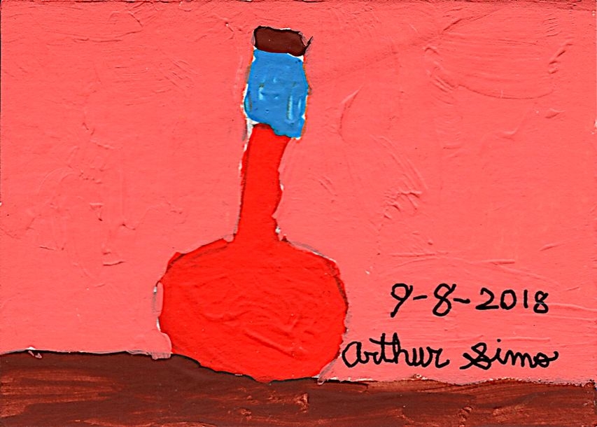 Artwork by Arthur Simo, Sans titre / Technique mixte sur papier / Signé et daté, Made of Mixed media on paper