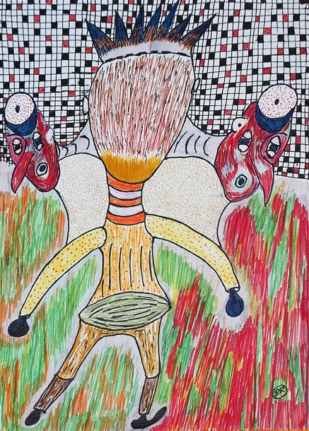 Robert Rey | Suprême empereur / Technique mixte sur papier / Signé ...