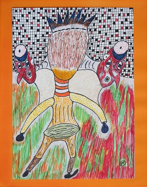 Robert Rey | Suprême empereur / Technique mixte sur papier / Signé ...
