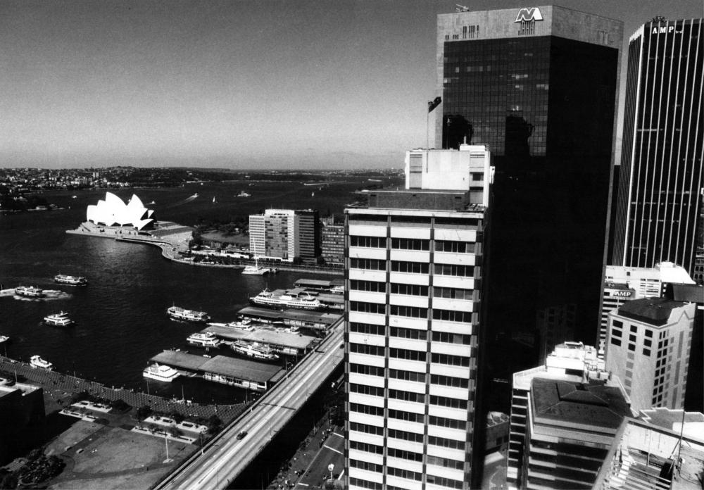 Artwork by Dallas Kilponen, View of Sydney Harbour and Circular Quay, Sydney, Made of gelatin silver print