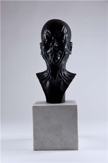 Tête de caractère figurant un homme grimaçant by Franz Xaver Messerschmidt