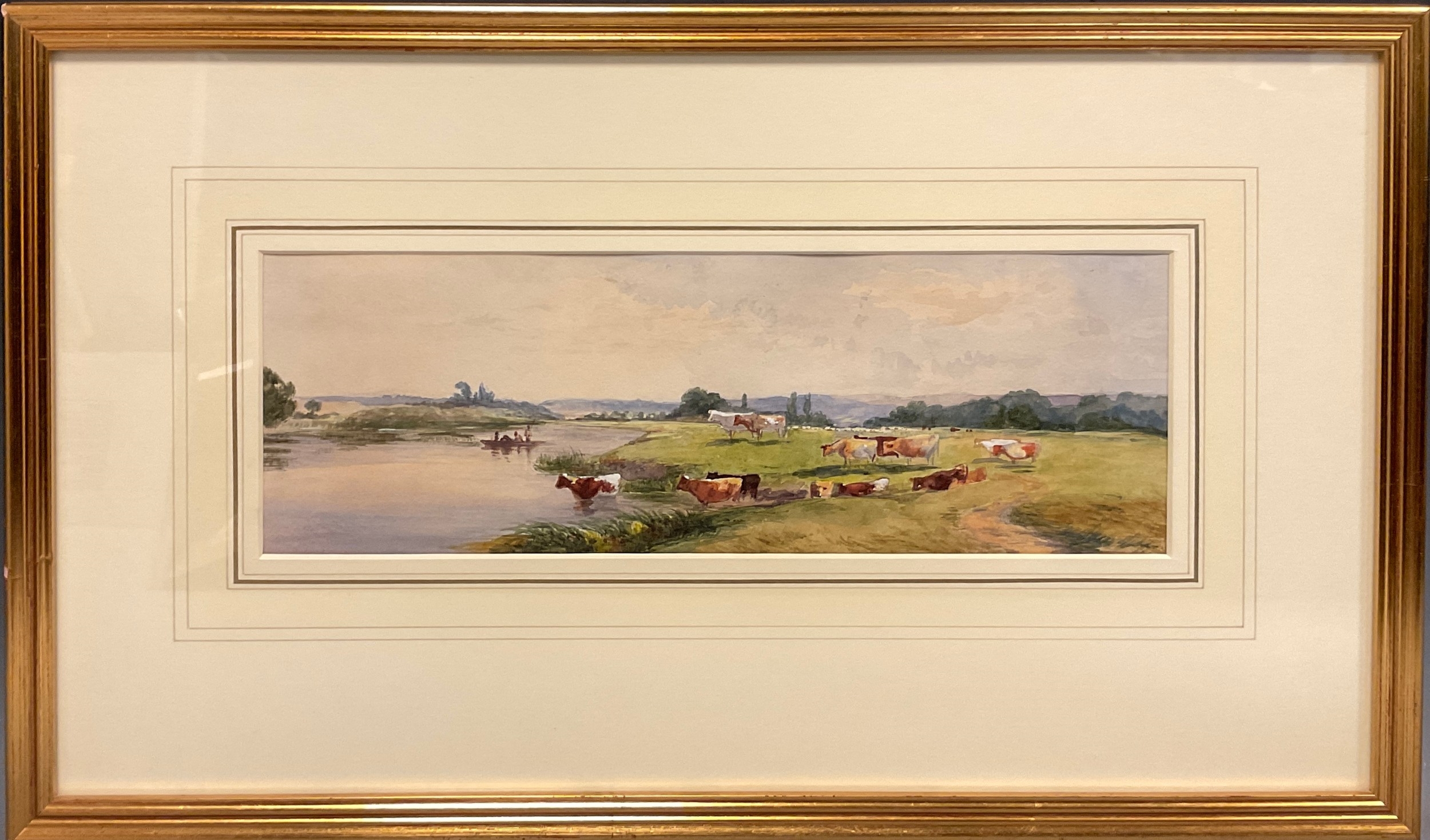 Helen M. Boyd | River Landscape with Cattle | MutualArt
