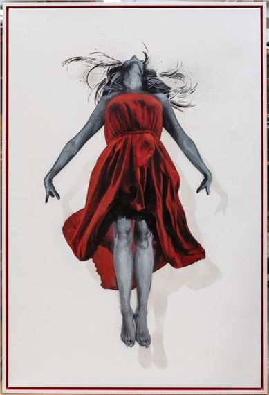 SNIK (British contemporary duo) 'Fix the Sky' Red 2017 by SNIK, 2017