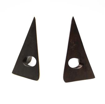 Carl Aubock - A pair of 1950's design "Triangle" bookends Model No4100 - Carl Aubock IV