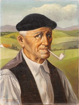 Hombre con pipa - Cardón Oroño