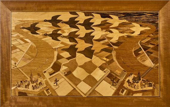 Day And Night Wooden Inlay Picture