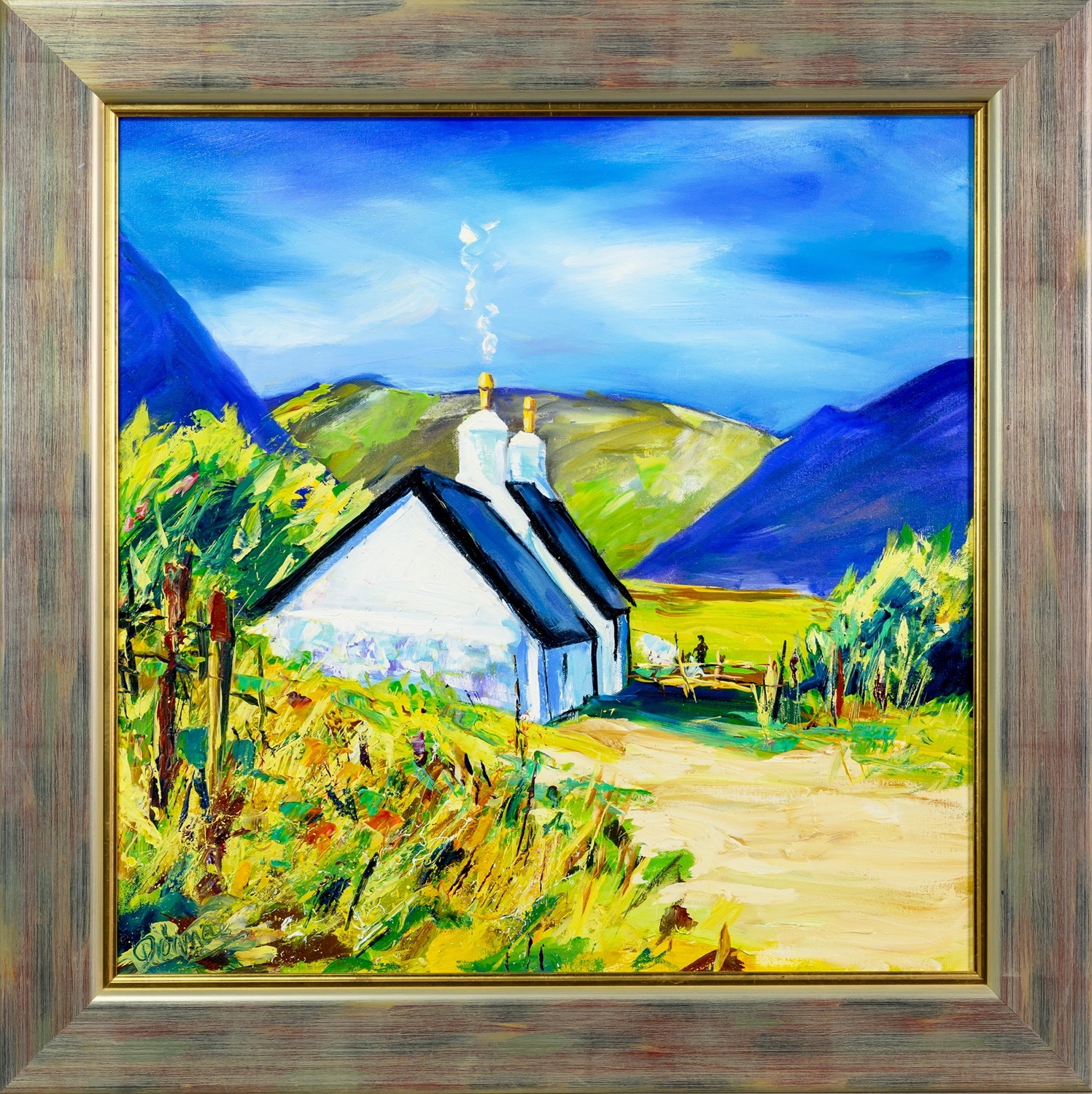 Artwork by Dronma, THE BOTHY, GLENCOE, Made of oil on canvas