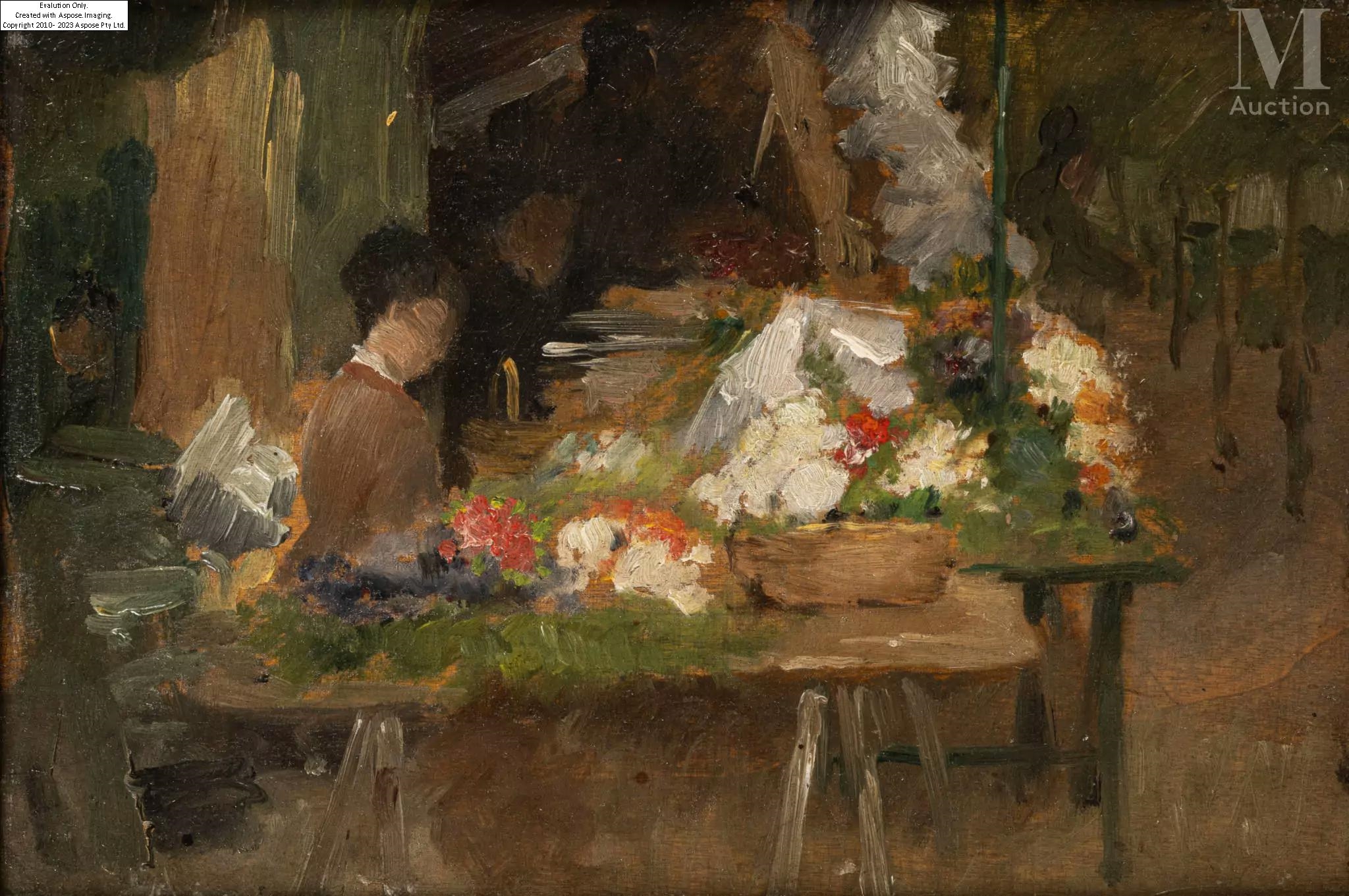 Ernest Quost | La marchande de fleurs | MutualArt