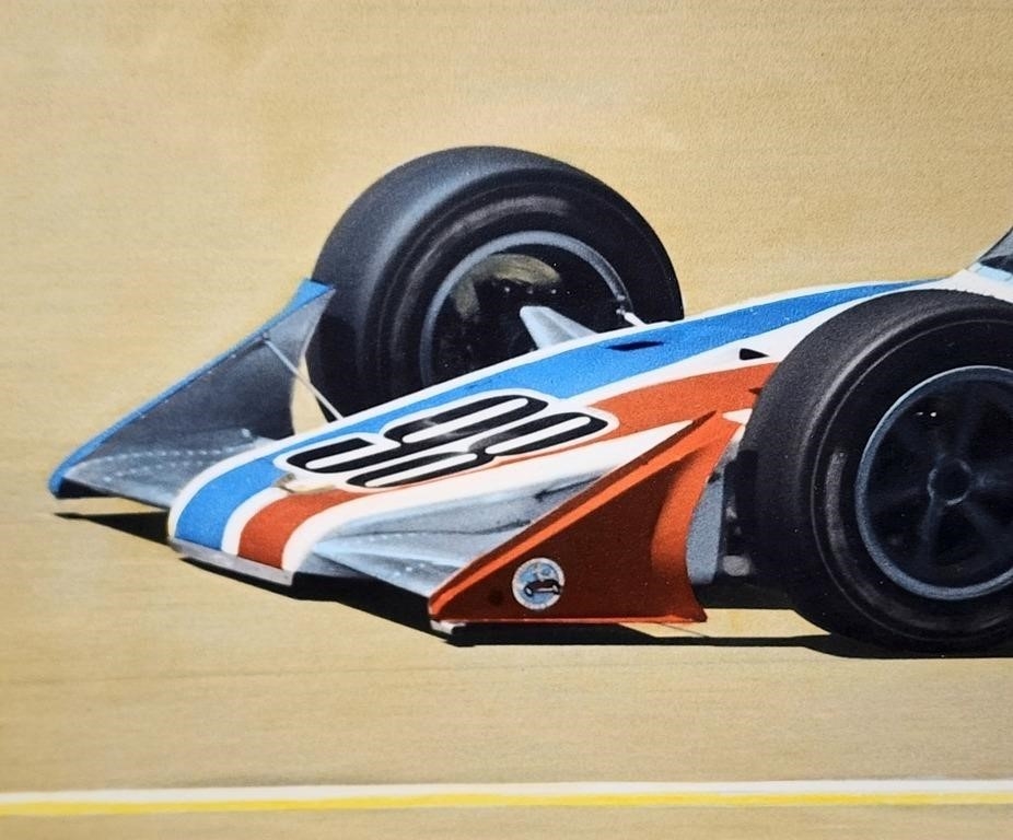 Ken Coles | 1973 Mike Mosley Indy 500 Colorized Photo (1973) | MutualArt