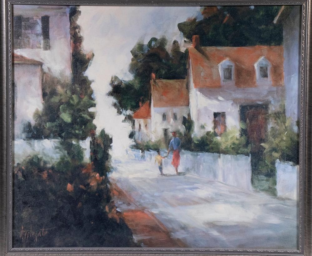 Barbara Applegate | Strolling in the Street | MutualArt