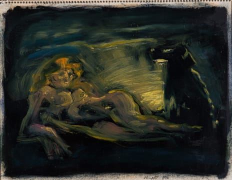 Reclining Nude by Braam Kruger, dated 85