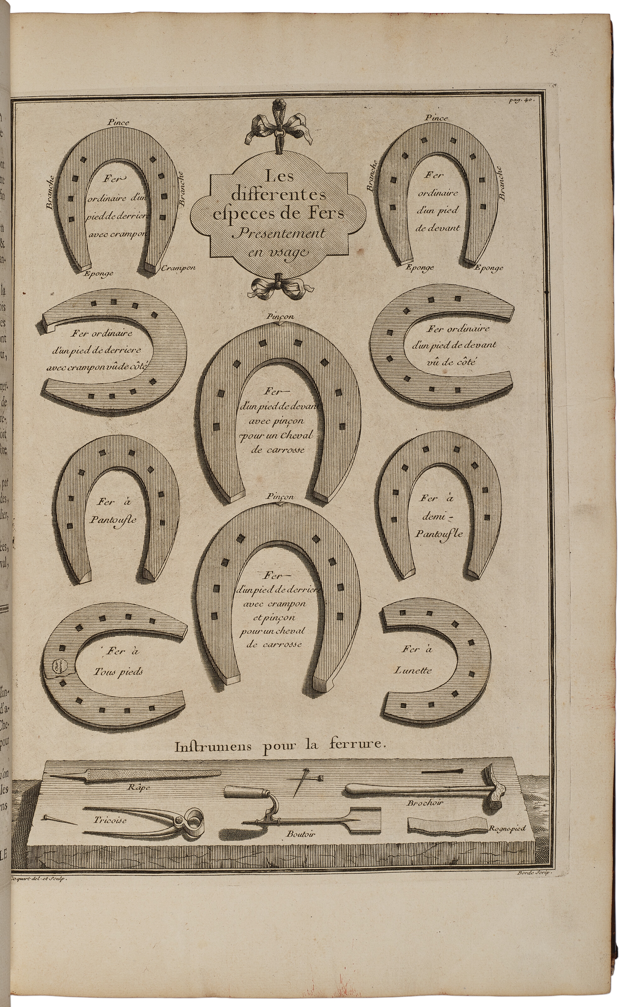 Artwork by François Robichon de la Guérinière, Ecole de cavalerie contenant la connoissance, l'instruction et la conservation du cheval, Made of engraved illustrations