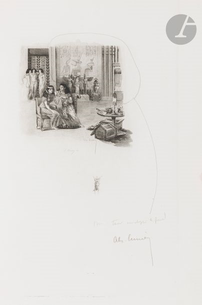 Artwork by Alexandre Lunois, Le Roman de la Momie., Made of burin