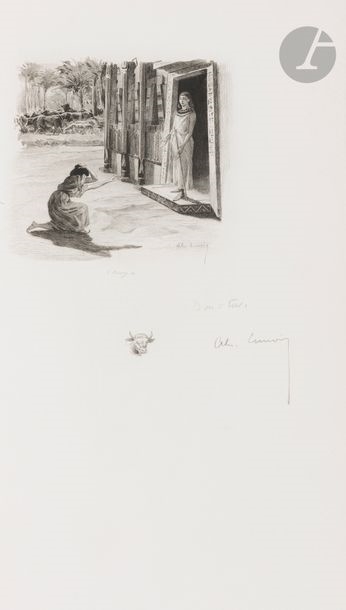 Artwork by Alexandre Lunois, Le Roman de la Momie., Made of burin