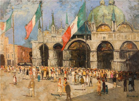St Marks Basilica in Venice by Hans Ruzicka-Lautenschläger, 1927