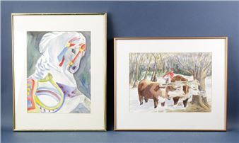 Two Watercolors - Philip Kaplan