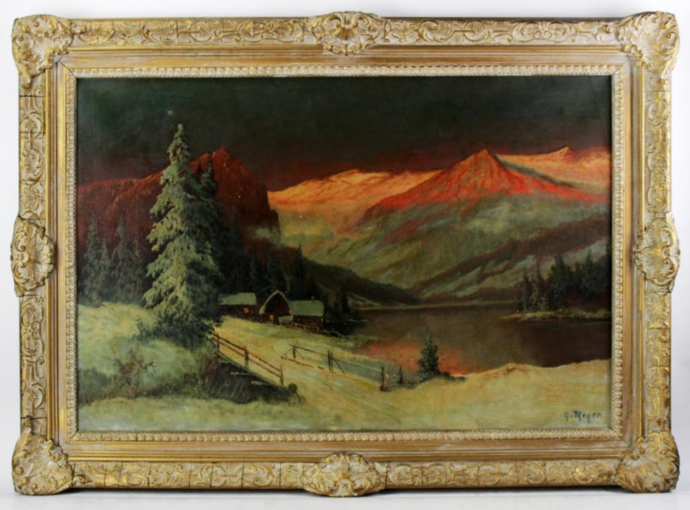 Artwork by G. Roger, G. Roger, Winter Snow in the Mountains, Made of oil on canvas