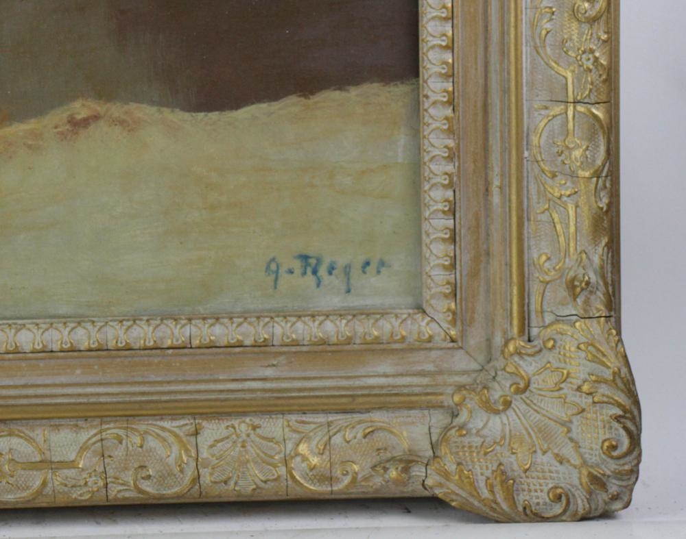 Artwork by G. Roger, G. Roger, Winter Snow in the Mountains, Made of oil on canvas