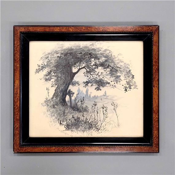 Alter Bergfriedhof mit Kapelle by Carl Deiker, (19)03