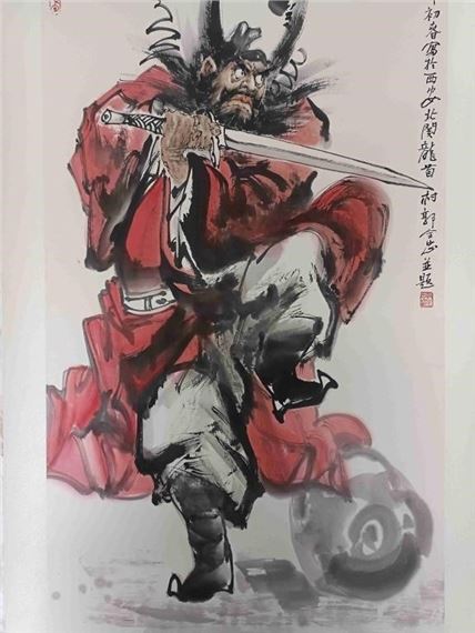 Unknown | Zhong Kui, Chinese Ink Color Hand Paint Painting | MutualArt