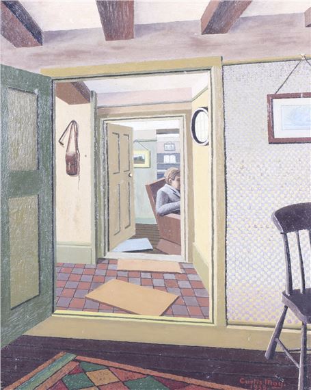 'Lambs Green Interior 1955'. by Frederick Newton Curtis Moy, 1955