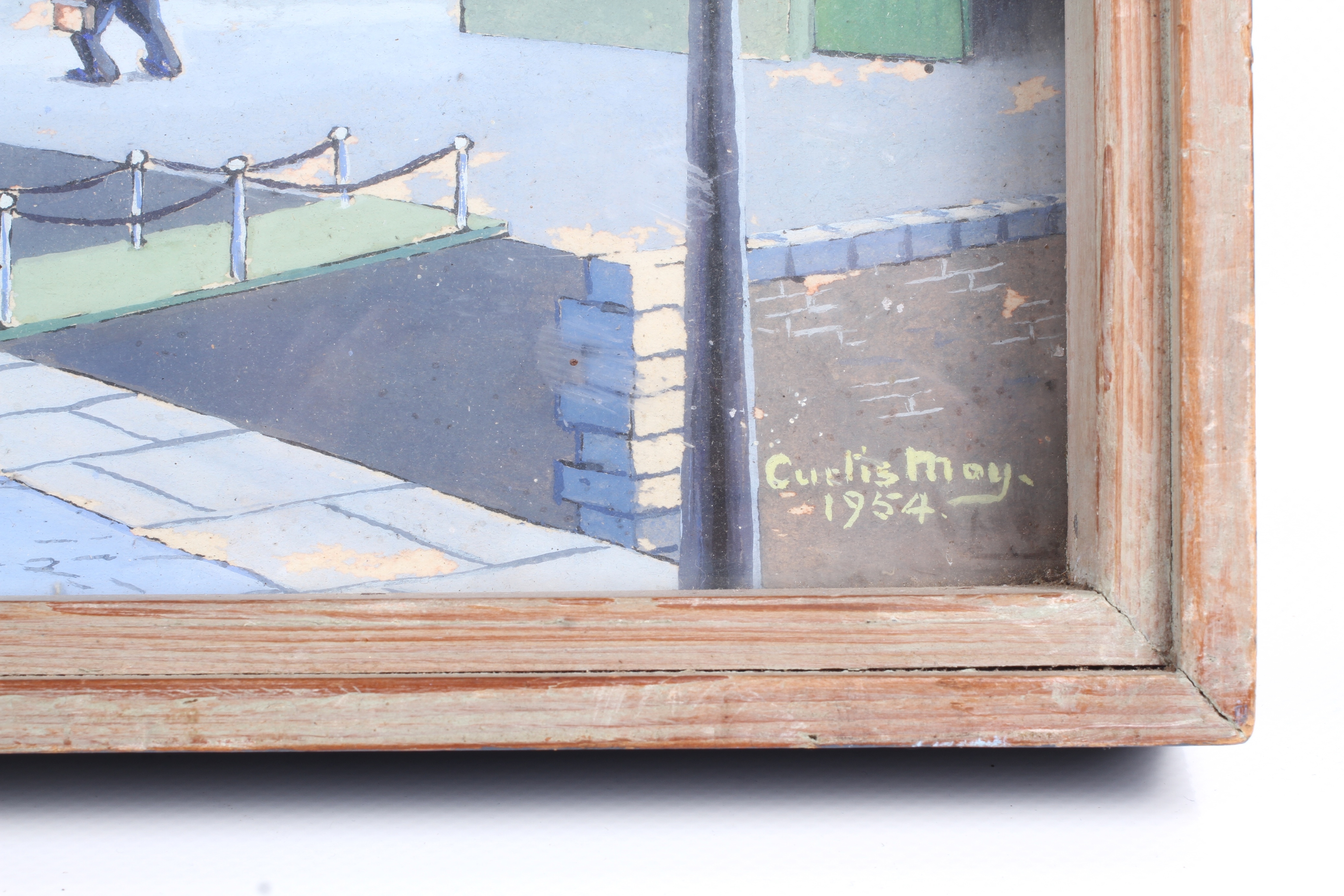 Artwork by Frederick Newton Curtis Moy, 'Dockside 1954'., Made of gouache on board