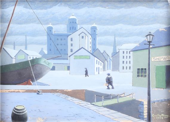 'Dockside 1954'. by Frederick Newton Curtis Moy, 1954