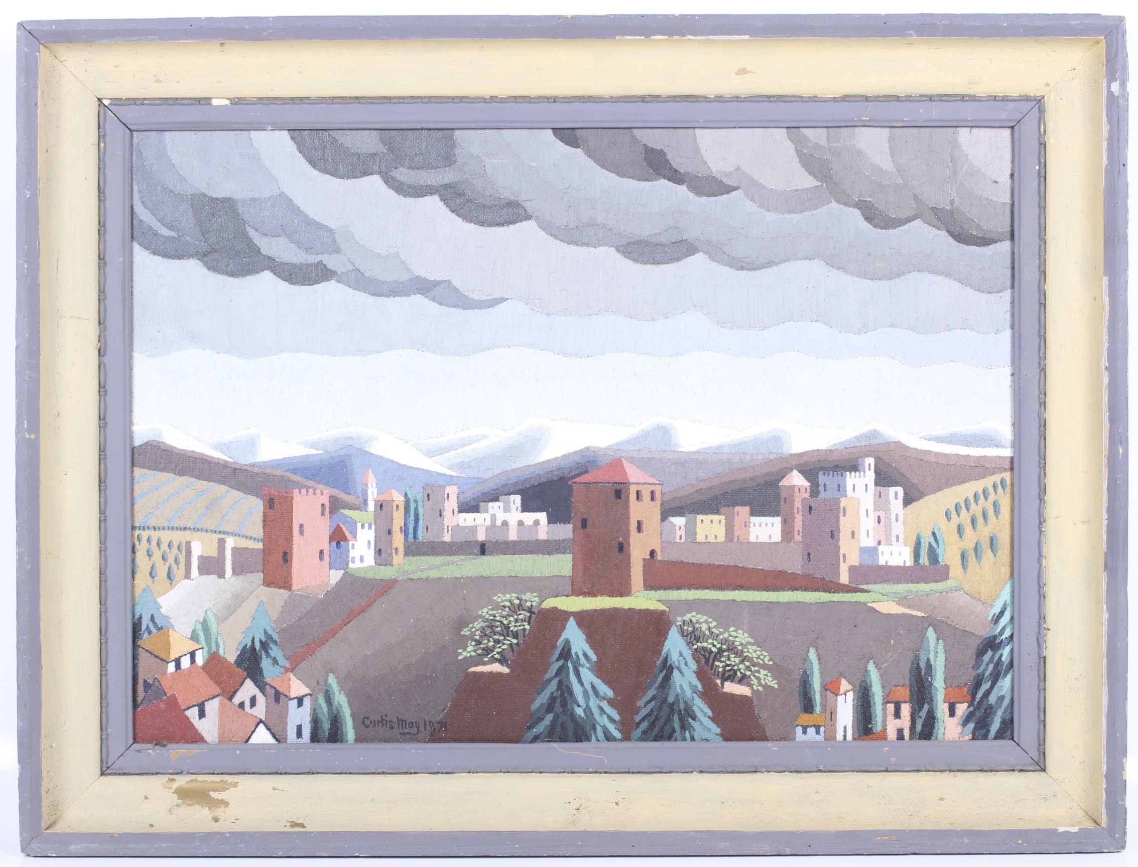 Artwork by Frederick Newton Curtis Moy, 'Sierra Nevada 1971'., Made of oil on hard board