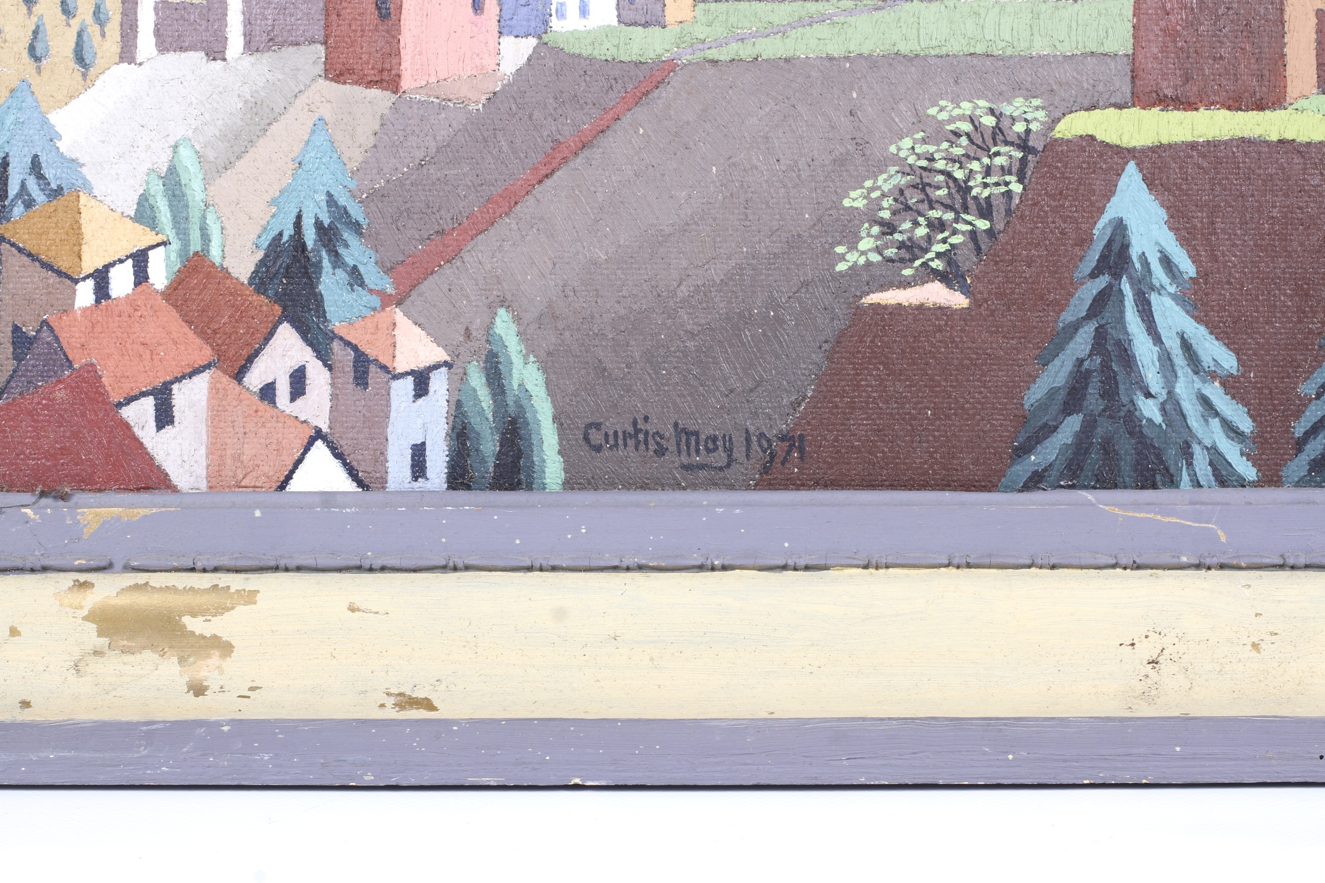 Artwork by Frederick Newton Curtis Moy, 'Sierra Nevada 1971'., Made of oil on hard board