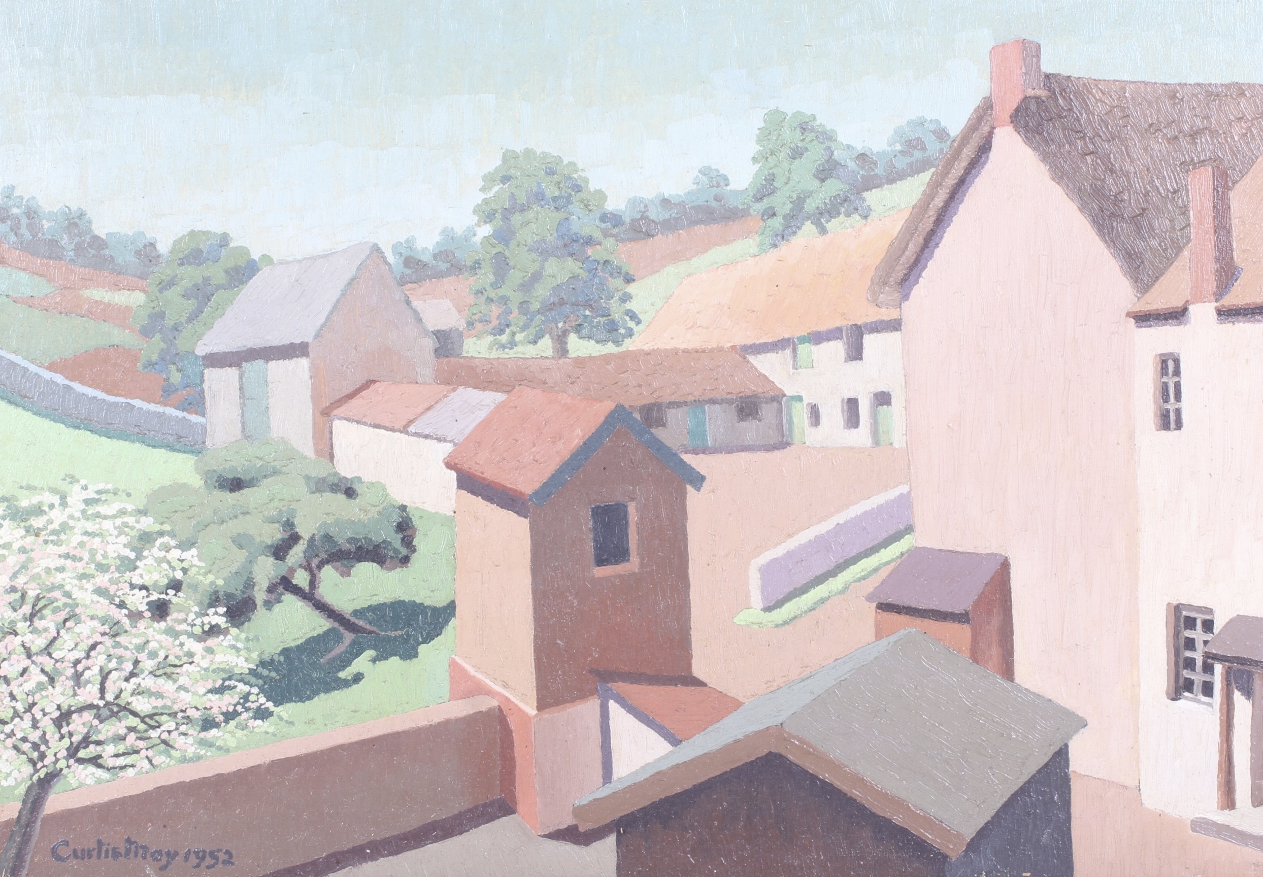 Artwork by Frederick Newton Curtis Moy, 'Afternoon in Devon 1952'., Made of oil on canvas