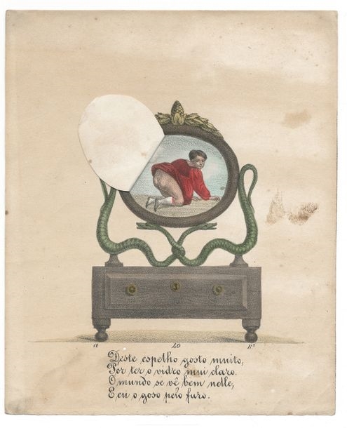Artwork by Henri Bouchot, DOORS & WINDOWS & MISCELLANEOUS. Henry BOUCHOT. Tiens... y vont faire comme dans les bois, Made of bois