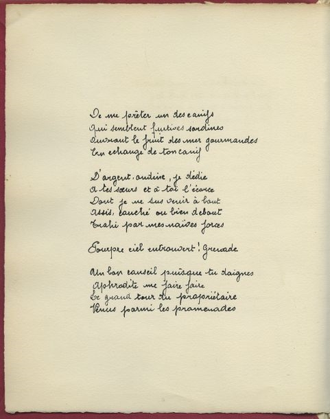 Artwork by Raymond Radiguet, Raymond RADIGUET. ROJAN, in the spirit of. Vers libres, par ? Aux dépens d'un amateur pour le profit de quelques autres, Made of Arches vellum