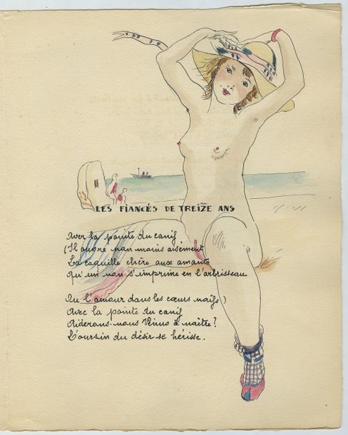 Artwork by Raymond Radiguet, Raymond RADIGUET. ROJAN, in the spirit of. Vers libres, par ? Aux dépens d'un amateur pour le profit de quelques autres, Made of Arches vellum