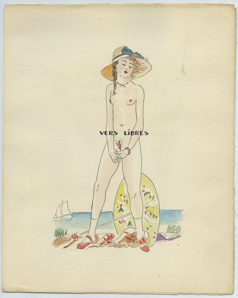 Artwork by Raymond Radiguet, Raymond RADIGUET. ROJAN, in the spirit of. Vers libres, par ? Aux dépens d'un amateur pour le profit de quelques autres, Made of Arches vellum