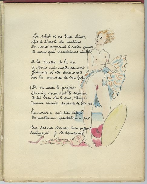 Artwork by Raymond Radiguet, Raymond RADIGUET. ROJAN, in the spirit of. Vers libres, par ? Aux dépens d'un amateur pour le profit de quelques autres, Made of Arches vellum