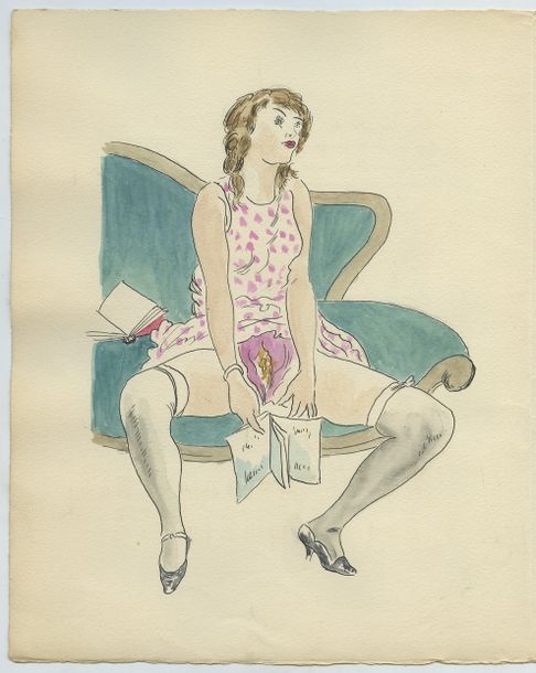 Artwork by Raymond Radiguet, Raymond RADIGUET. ROJAN, in the spirit of. Vers libres, par ? Aux dépens d'un amateur pour le profit de quelques autres, Made of Arches vellum