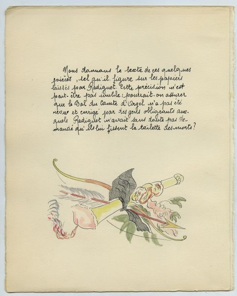 Artwork by Raymond Radiguet, Raymond RADIGUET. ROJAN, in the spirit of. Vers libres, par ? Aux dépens d'un amateur pour le profit de quelques autres, Made of Arches vellum